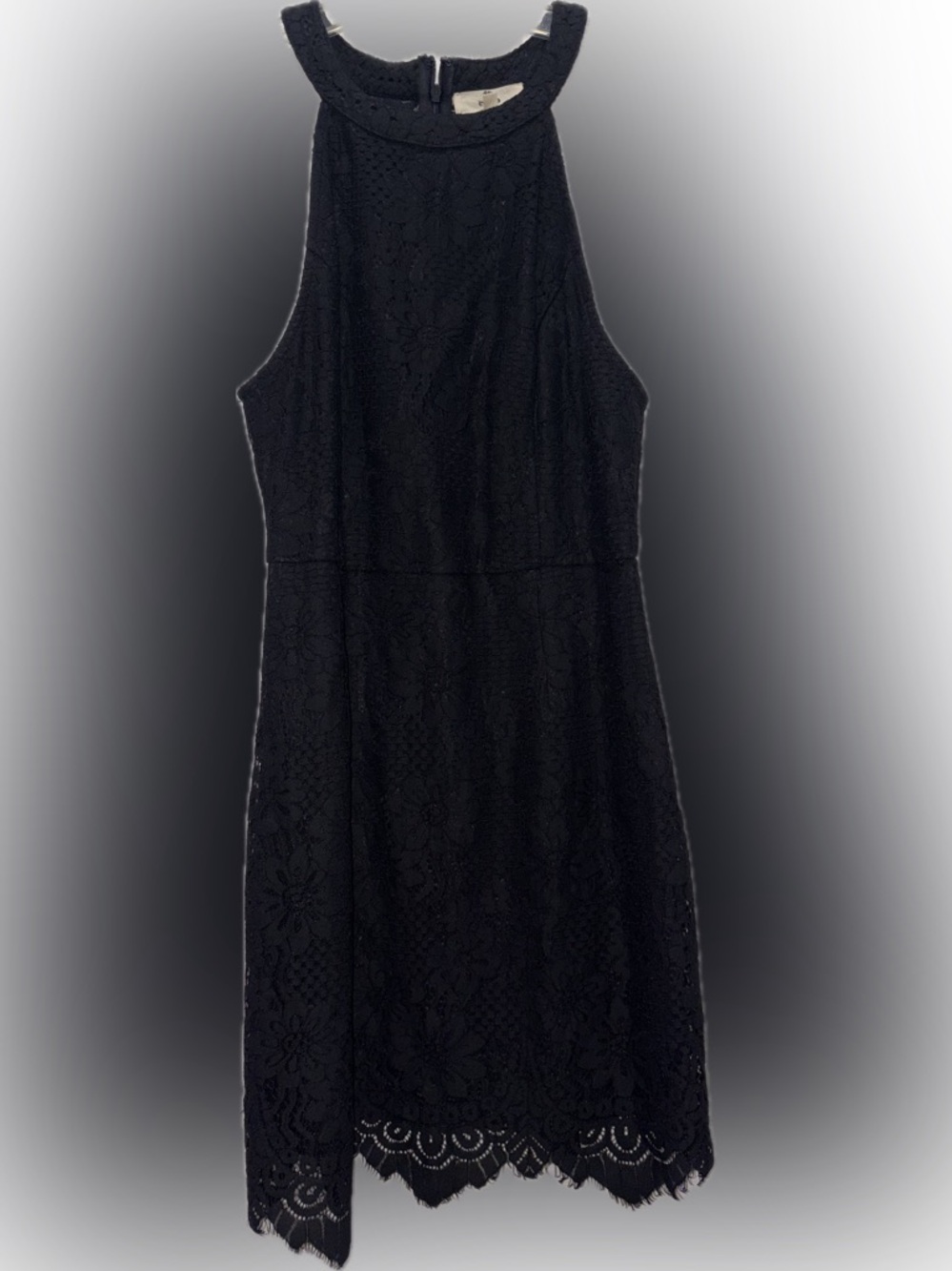 entro Black Lace Halter Cocktail Dress